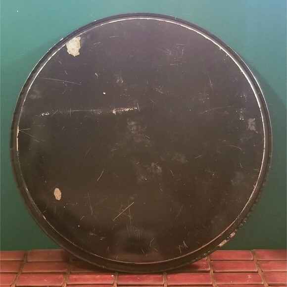 Vintage Native American Indian Metal Cocktail Serving Tray 11" Diameter - Picture 3 of 3